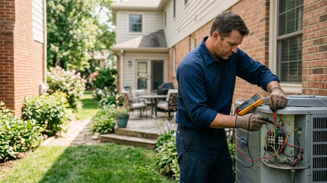 HVAC technician working near Barhamsville, VA